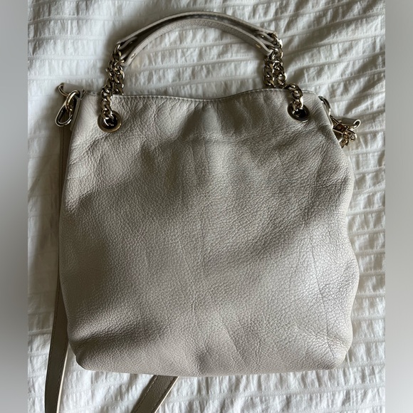 Michael Kors Cream Leather Shoulder Bag with Cross Body Strap - Picture 2 of 8